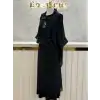 MY312 Siyah Renk Payetli Taşlı Takım