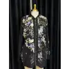 MY312 Siyah Renk Payetli Bomber Ceket