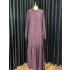 NUSS NS-26Y2026-B Bordo Renk Elbise