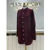 NUSS NS-26K7007-B Bordo Renk Hırka