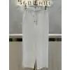 SENTEZ SZ-5618-E Ekru Renk Elegance Beli Lastikli Dar Paça Pantolon