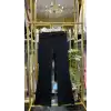 SENTEZ SZ-5531-S SİYAH KANVAS İSPANYOL PAÇA PANTOLON