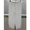 SENTEZ Beyaz Renk Paçası Kapsüllü Şalvar Pantolon