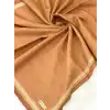 VAKKO Tarçın Renk Monogram Pamuk İpek Bordürlü Şal