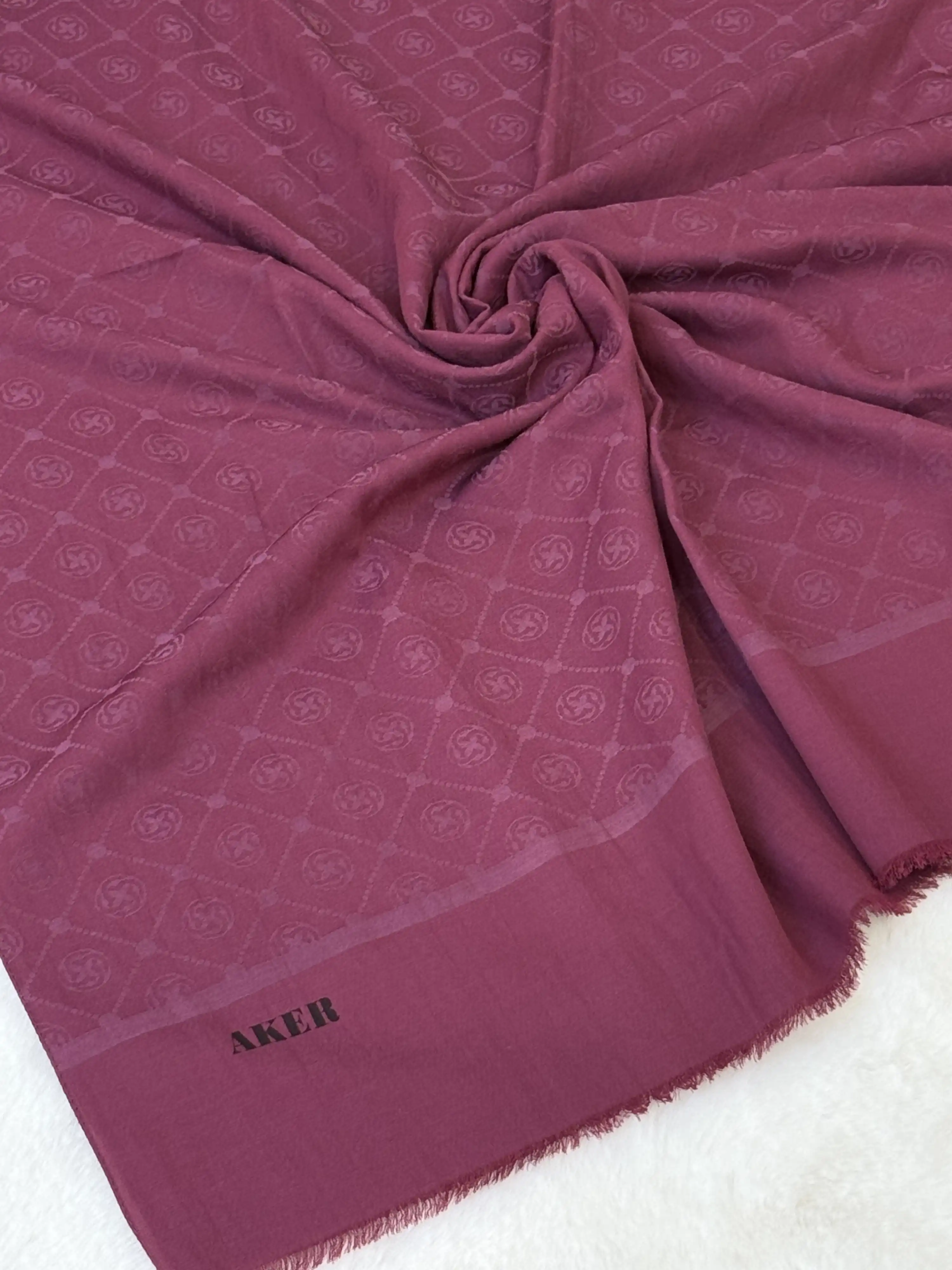 AKER AKER-1030800-992-M Mürdüm Renk Cotton Şal