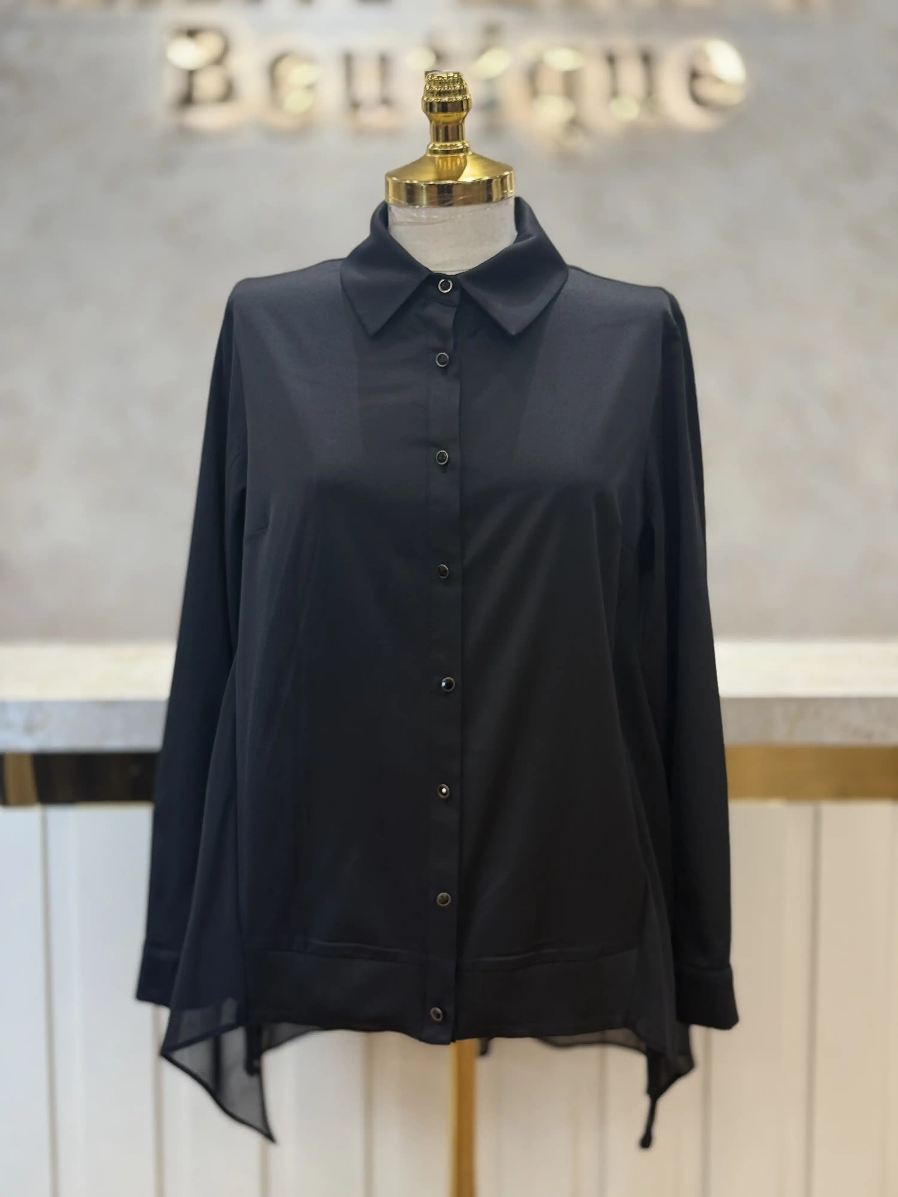 FUAT GÜRŞEN FG-26K6319-S Siyah Renk Tunik