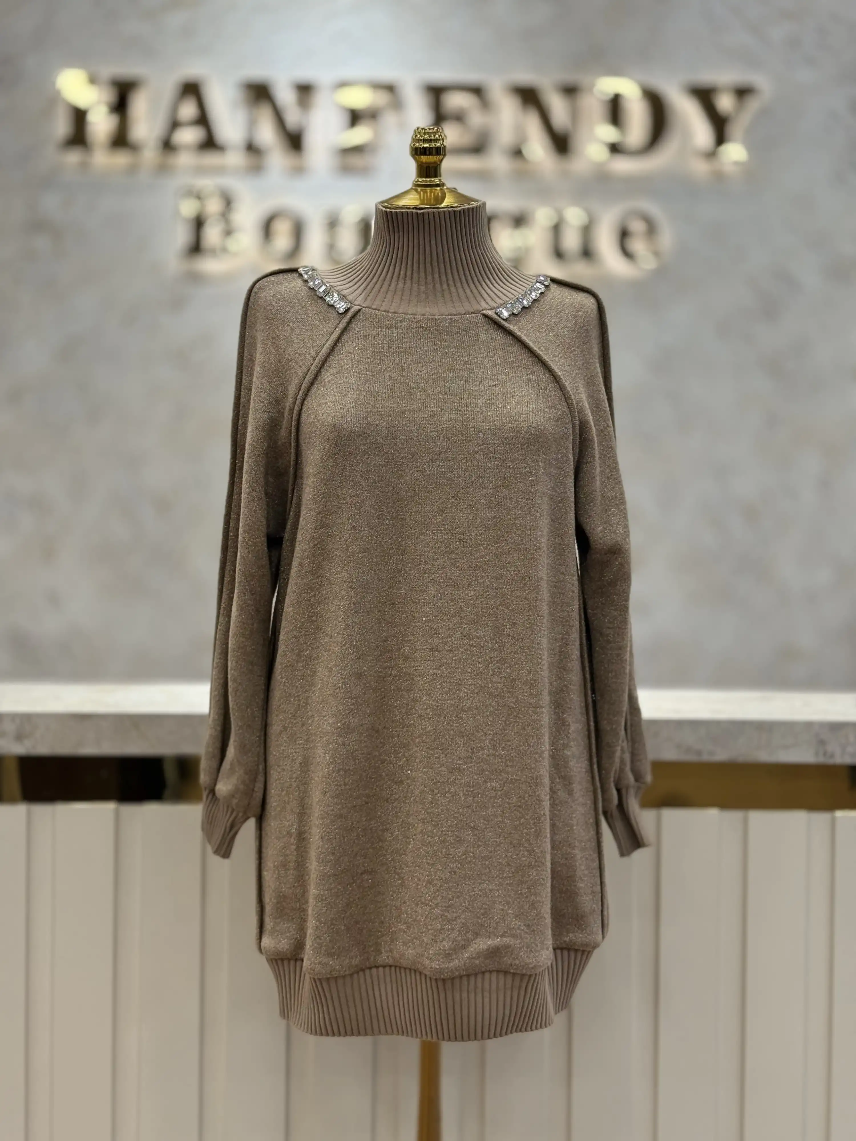 QUPRA QAZ74018-K KAHVE TUNİK