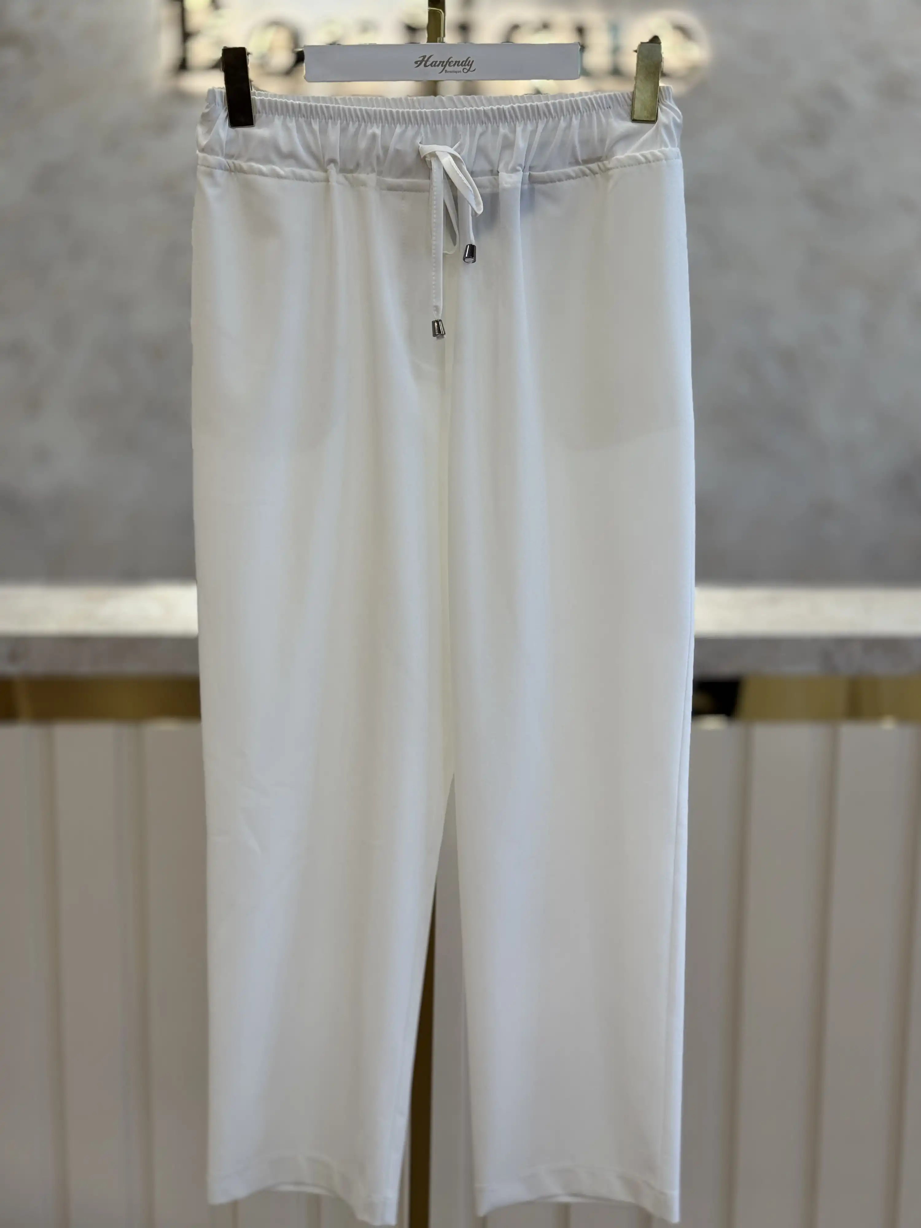SENTEZ SZ-5660-E Ekru Renk Vega Beli Lastikli Pantolon