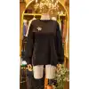 MISSEMRAMISS MS-25YI01B4711-S Siyah Renk Elegante Triko Bluz