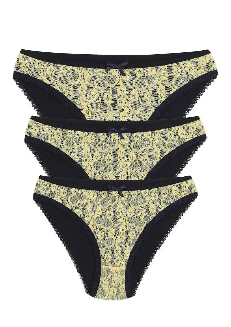 Pamuklu 3lü Külot Lacivert