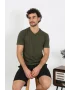 Erkek Penye Haki 3lü Pijama Takımı