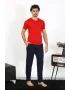 Erkek Penye Kırmızı 3lü Pijama Takımı