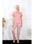 Kadın Gül Kurusu Kısa Kol Pijama Takım