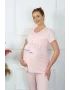 Kadın Kısa Kol Hamile Lohusa Pijama Takımı