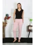 Kadın Pamuk Penye Cepli Tek Alt Pijama Pudra