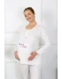 Kadın Uzun Kol Hamile Lohusa Pijama Takımı Ekru