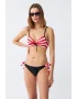 Kadın Yandan Bağlamalı Yarım Destekli Fiyonklu Alt Üst Bikini Takım Kırmızı