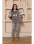 Kız Çocuk WelSoft Polar Gri Pijama Takımı