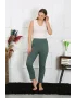 Kadın Pamuklu Haki Tek Alt Pijama