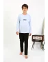 Erkek Çocuk Uzun Kol Penye Pijama Takım BuzMavisi