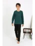 Erkek Çocuk Uzun Kol Penye Pijama Takım ZümrütYeşili