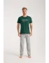 Erkek Yeşil Kısa Kol Pijama Takımı