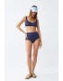 Kadın Basic Lacivert Pedli Yüksek Bel Bikini Takımı