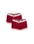 Kadın Pamuklu 2li Boxer Bordo