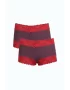 Kadın Pamuklu 2li Boxer Mürdüm