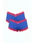 Kadın Pamuklu 2li Boxer Saks