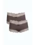 Kadın Pamuklu 2li Boxer Vizon