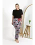 Kadın Pamuklu Büyük Beden Alt Pijama Somon