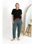 Kadın Pamuklu Büyük Beden Alt Pijama Turkuaz