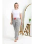 Kadın Pamuklu Büyük Beden Alt Pijama Gri