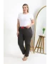 Kadın Pamuklu Büyük Beden Alt Pijama Füme