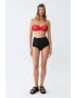 Kadın Straplez Kırmızı Yüksek Bel Bikini Takımı