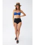 Kadın Straplez Mavi Yüksek Bel Bikini Takımı