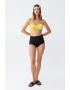 Kadın Straplez Sarı Yüksek Bel Bikini Takımı
