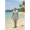 Kadın Büyük Beden Desenli Su Yeşili Zarif Tesettür Mayo Takımı Özel Tasarım