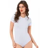 Bayan Kısa Kol Çıtçıtlı Body Beyaz
