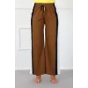 Bayan Penye Bol Paça Pantolon Sütlü Kahve