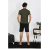 Erkek Penye Haki 3lü Pijama Takımı