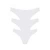 Dantelli 3lü Tanga Külot Ekru