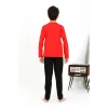 Erkek Çocuk Uzun Kol Penye Pijama Takım Kırmızı