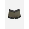 Kadın Pamuklu 2li Boxer Haki