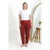 Kadın Pamuklu Büyük Beden Alt Pijama Yavruağzı