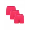 Kadın Penye 3lü Boxer Fuşya