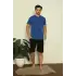 Erkek Saks V Yaka 3lü Pijama Takım