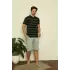 Erkek Siyah V Yaka 3lü Pijama Takım