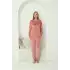 Kadın Kadife Pembe Pijama Takım
